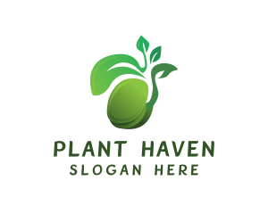 Green Seedling Plant logo design