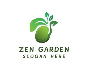 Green Seedling Plant logo design