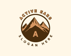 Hiking Mountain Trek logo design