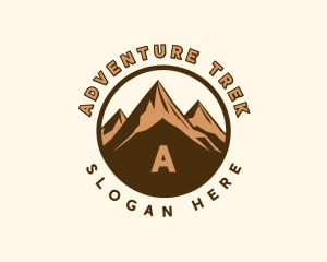 Hiking Mountain Trek logo design