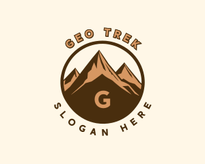 Hiking Mountain Trek logo design