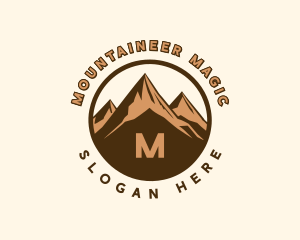 Hiking Mountain Trek logo design