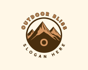 Hiking Mountain Trek logo design