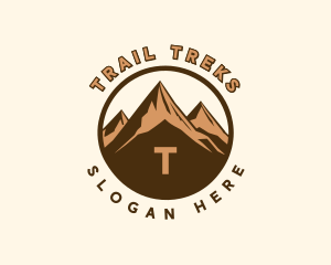 Hiking Mountain Trek logo design