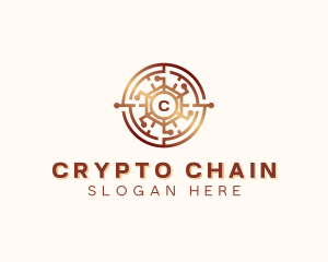 Cryptography Tech Blockchain logo design