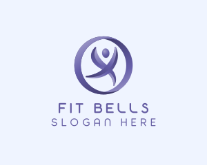 Gradient Human Fitness logo design