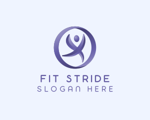 Gradient Human Fitness logo design