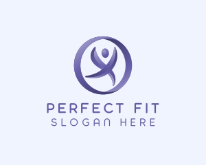 Gradient Human Fitness logo design