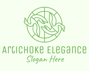 Green Swan Circle logo design