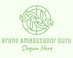 Green Swan Circle logo design