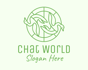 Green Swan Circle logo design