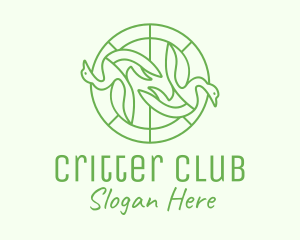 Green Swan Circle logo design