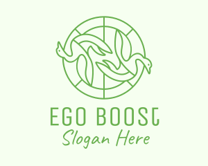 Green Swan Circle logo design