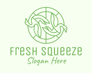 Green Swan Circle logo design