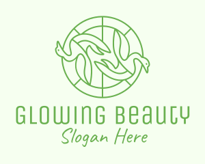 Green Swan Circle logo design