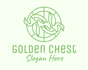 Green Swan Circle logo design