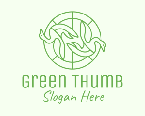 Green Swan Circle logo design