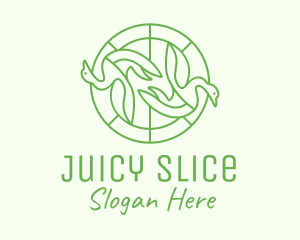 Green Swan Circle logo design