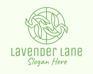 Green Swan Circle logo design