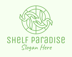 Green Swan Circle logo design