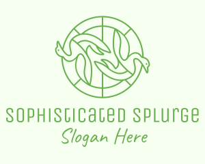 Green Swan Circle logo design