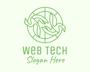 Green Swan Circle logo design