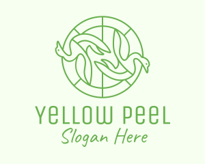 Green Swan Circle logo design