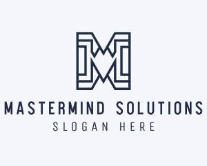 Industrial Letter M Company logo design