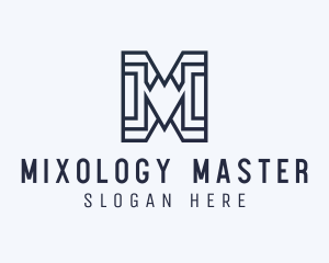 Industrial Letter M Company logo design