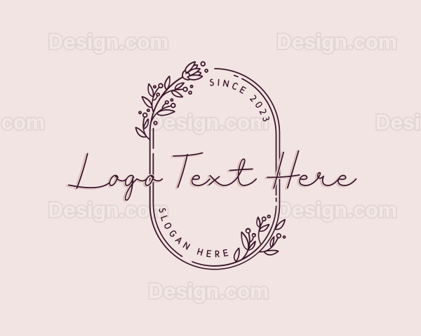 Floral Wreath Fashion Logo