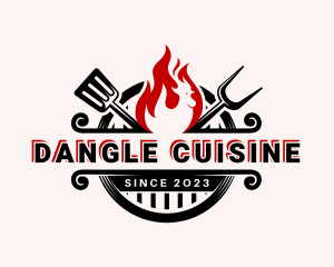 Chicken Grill Cooking logo design