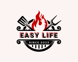 Chicken Grill Cooking logo design