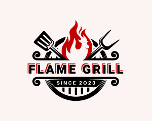 Chicken Grill Cooking logo design