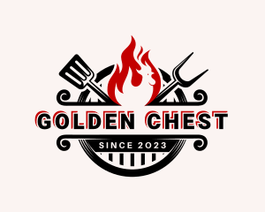 Chicken Grill Cooking logo design