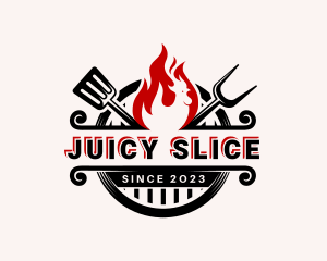 Chicken Grill Cooking logo design