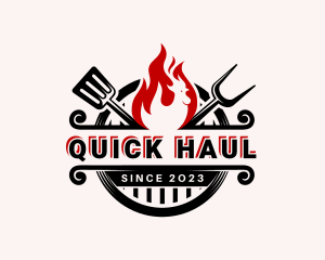 Chicken Grill Cooking logo design