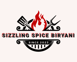 Chicken Grill Cooking logo design