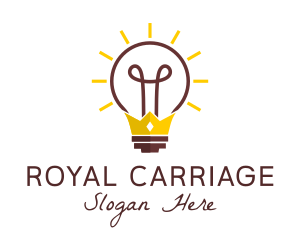 Royal Crown Light Bulb  logo design