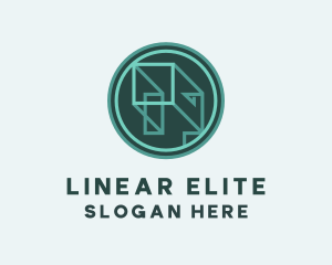 Geometric Linear Cube logo