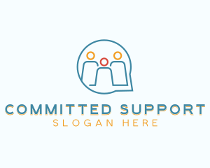 Volunteer People Support logo design