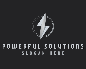 Thunder Power Lightning logo design