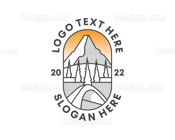 Mountain Camping Nature Logo