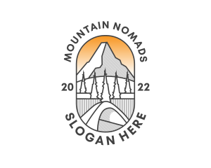 Mountain Camping Nature logo design