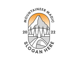 Mountain Camping Nature logo design