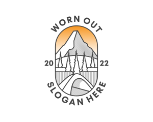 Mountain Camping Nature logo design