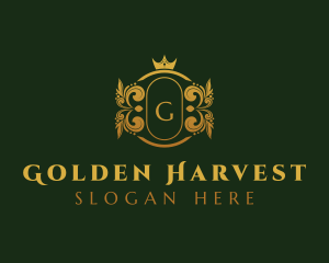 Golden Royal Crown logo design