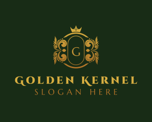 Golden Royal Crown logo design