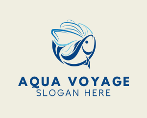 Fishing Transportation Vessel logo design