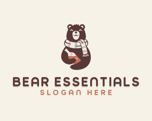 Bear Liquor Scarf logo design