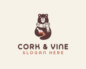 Bear Liquor Scarf logo design